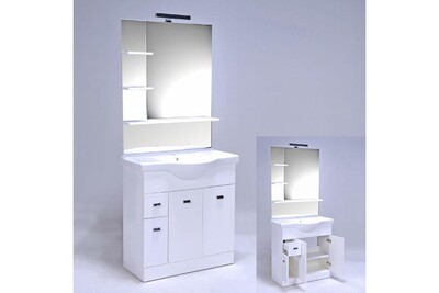Meuble Salle De Bain Le Quai Des Affaires Ensemble De Salle De Bain Mistral Blanc Darty