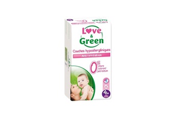Couche bébé Love & Green Love & green - couches ecologiques hypoallergéniques 0% t4+ x42