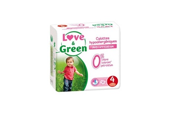 Couche bébé Love & Green Love & green - culottes apprentissage ecologiques hypoallergéniques 0% t4 x 20