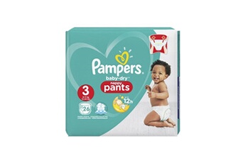Couches Pampers Pampers baby-dry pants taille 3, 6-11 kg, 26 couches-culottes