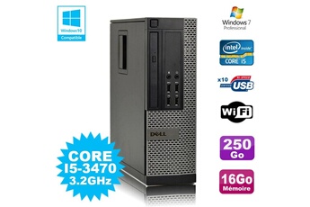 PC De Bureau Dell PC Dell Optiplex 790 Sff Core i5-3470 3.2Ghz 16Go Disque 250Go WiFi W7 Pro