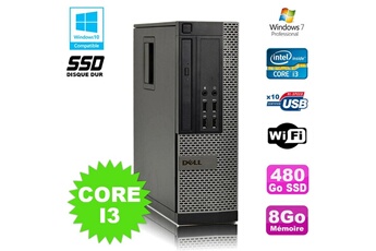 PC De Bureau Dell PC Dell Optiplex 790 Sff Intel Core I3 3.3Ghz 8Go Ddr3 480Go SSD WiFi Win 7 Pro