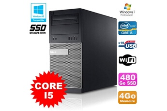 PC De Bureau Dell PC Tour Dell Optiplex 790 Core i5 3.1Ghz 4Go Disque 480Go SSD Dvd WiFi Win 7