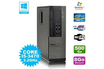 PC De Bureau Dell PC Dell Optiplex 790 Sff Core i5-3470 3.2Ghz 8Go Disque 500Go WiFi W7 Pro