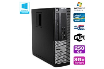 PC De Bureau Dell PC Dell Optiplex 790 Sff Intel Core I3-2120 3.3Ghz 8Go Ddr3 250Go WiFi Win 7 Pro