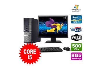 PC De Bureau Dell Lot PC Dell Optiplex 990 Sff i5-2400 3.1Ghz 8Go 500Go Dvd WiFi W7 + Ecran 22"