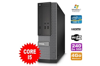 PC De Bureau Dell PC Dell Optiplex 3010 Sff Intel i5-2400 Dvd 4Go 240Go SSD Hdmi WiFi W7