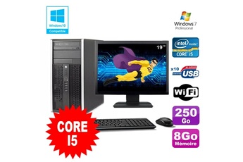 Pc De Bureau Hp Lot Pc Tour Hp 8200 Core I5 3.1Ghz 8Go 250Go Graveur Wifi W7 + Ecran 19