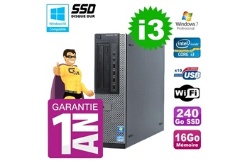 Pc De Bureau Dell Pc Dell 790 Dt Intel I3-2120 16Go Disque 240Go Ssd Graveur Wifi W7