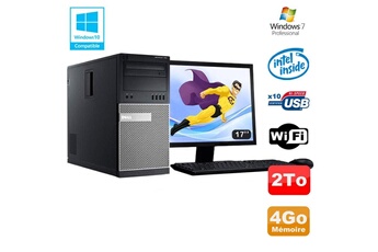 Pc De Bureau Dell Lot Pc Tour Dell 790 G630 2.7Ghz 4Go Disque 2000Go Dvd Wifi Win 7 + Ecran 17"