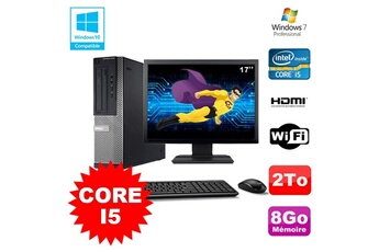 PC De Bureau Dell Lot PC Dell Optiplex 3010 Dt i5-3470 3.2Ghz 8Go 2To Graveur WiFi W7 + Ecran 17