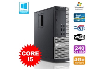 PC De Bureau Dell PC Dell Optiplex 790 Sff Intel Core i5 3,1Ghz 4Go Disque 240Go SSD WiFi W7 Pro