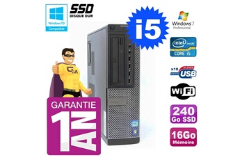 PC De Bureau Dell PC Dell 790 Dt Intel i5-2400 16Go Disque 240Go SSD Graveur WiFi W7