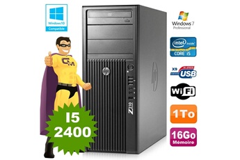 Pc De Bureau Hp Workstation Z210 Tour Core I5-2400 3.1Ghz 16Go Disque 1To Graveur W7 Wifi