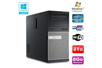 PC De Bureau Dell PC Tour Dell Optiplex 7010 Core i5-3470 3.2Ghz 8Go Disque 2To Dvd WiFi Win 7