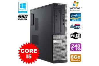 PC De Bureau Dell PC Dell 3010 Dt Intel Core i5 3.1Ghz 8Go Disque 240Go SSD Graveur WiFi Win 7