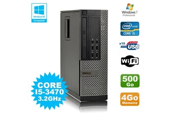 PC De Bureau Dell PC Dell Optiplex 790 Sff Core i5-3470 3.2Ghz 4Go Disque 500Go WiFi W7 Pro
