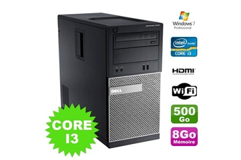 PC De Bureau Dell PC Tour Dell Optiplex 3010 Mt Intel I3-2120 Graveur 8Go 500Go Hdmi WiFi W7