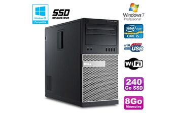 Pc De Bureau Dell Pc Tour Dell Optiplex 7010 Core I5-3470 3.2Ghz 8Go 240Go Ssd Dvd Wifi Win 7