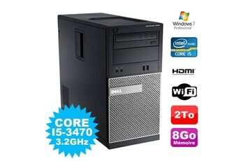 Pc De Bureau Dell Pc Tour Dell Optiplex 3010 Mt Intel I5-3470 Graveur 8Go 2000Go Hdmi Wifi W7