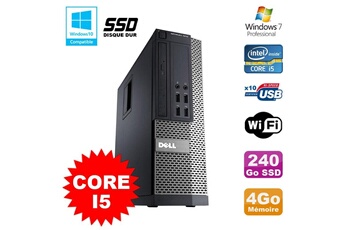 PC De Bureau Dell PC Dell Optiplex 7010 Sff Core i5 2400 3.1Ghz 4Go Disque 240Go SSD WiFi W7
