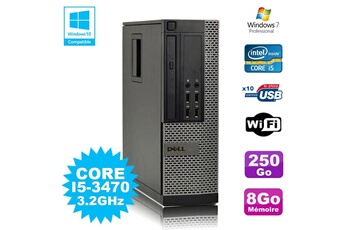 PC De Bureau Dell PC Dell Optiplex 790 Sff Core i5-3470 3.2Ghz 8Go Disque 250Go WiFi W7 Pro
