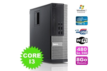 Pc De Bureau Dell Pc Dell Optiplex 990 Sff I3-2120 3.3Ghz 8Go Disque 480Go Ssd Dvd Wifi W7