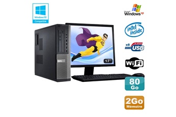 PC De Bureau Dell Lot PC Dell Optiplex 3010 Dt G640 2.8Ghz 2Go 80Go Dvd WiFi Win Xp + Ecran 17
