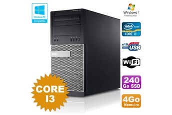 Pc De Bureau Dell Pc Tour Dell Optiplex 790 Core I3 3.1Ghz 4Go 240Go Ssd Dvd Wifi Win 7