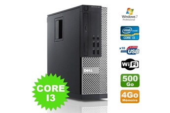 PC De Bureau Dell PC Dell Optiplex 990 Sff I3-2120 3.3Ghz 4Go Disque 500Go Dvd WiFi W7