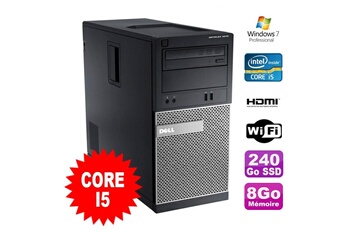 Pc De Bureau Dell Pc Tour Dell Optiplex 3010 Mt Intel I5-2400 Graveur 8Go 240Go Ssd Hdmi Wifi W7
