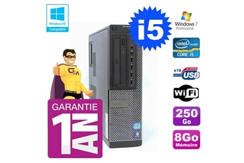 PC De Bureau Dell PC Dell 790 Dt Intel i5-2400 8Go Disque 250Go Graveur WiFi W7