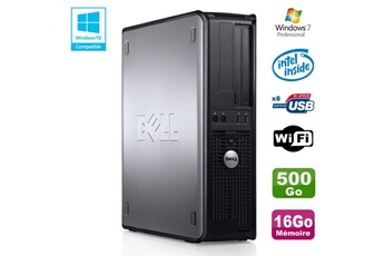 PC De Bureau Dell PC Dell Optiplex 780 Dt Intel E8400 3Ghz 16Go Disque 500Go WiFi Win 7 Pro