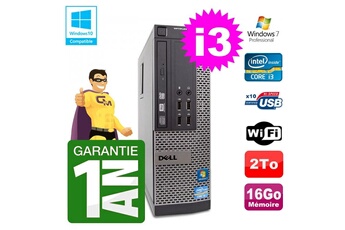 PC De Bureau Dell PC Dell 790 Sff Intel I3-2120 Ram 16Go Disque 2To Dvd WiFi W7