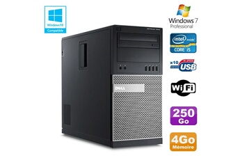 PC De Bureau Dell PC Tour Dell Optiplex 7010 Core i5-3470 3.2Ghz 4Go Disque 250Go Dvd WiFi Win 7