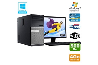 PC De Bureau Dell Lot PC Tour Dell 790 Core i5 3.1Ghz 4Go Disque 500Go Dvd WiFi Win 7 + Ecran 19"