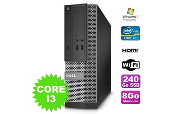PC De Bureau Dell PC Dell Optiplex 3010 Sff Intel I3-2120 Dvd 8Go 240Go SSD Hdmi WiFi W7