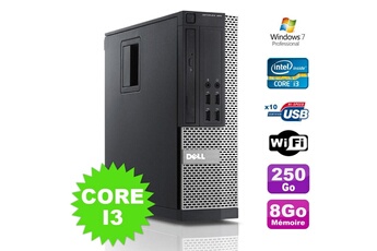 PC De Bureau Dell PC Dell Optiplex 990 Sff I3-2120 3.3Ghz 8Go Disque 250Go Dvd WiFi W7