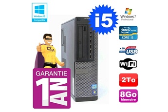 PC De Bureau Dell PC Dell 790 Dt Intel i5-2400 8Go Disque 2To Graveur WiFi W7
