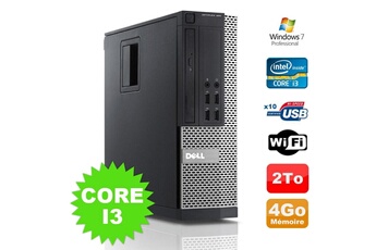 PC De Bureau Dell PC Dell Optiplex 990 Sff I3-2120 3.3Ghz 4Go Disque 2000Go Dvd WiFi W7