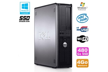 PC De Bureau Dell PC Dell Optiplex 780 Dt Intel E8400 3Ghz 4Go 480Go SSD WiFi Win 7 Pro