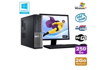 PC De Bureau Dell Lot PC Dell Optiplex 3010 Dt G640 2.8Ghz 2Go 250Go Dvd WiFi Win Xp + Ecran 17