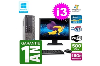 Pc De Bureau Dell Pc Dell 790 Sff Intel I3-2120 Ram 16Go Disque 500Go Dvd Wifi W7 Ecran 19"