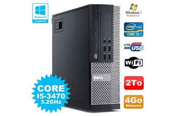 PC De Bureau Dell PC Dell 7010 Sff Core i5-3470 3.2Ghz 4Go Disque 2000Go Dvd WiFi W7