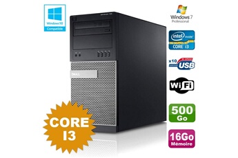 PC De Bureau Dell PC Tour Dell Optiplex 790 Intel Core I3 3.1Ghz 16Go 500Go Dvd WiFi Win 7