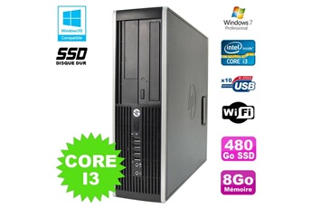 PC De Bureau HP PC HP Elite 8200 Sff Intel Core I3 3.1Ghz 8Go Disque 480Go SSD Dvd WiFi W7
