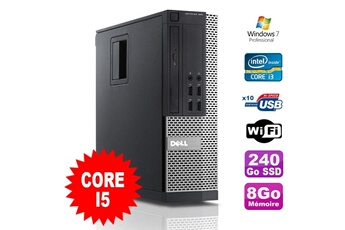 PC De Bureau Dell PC Dell Optiplex 990 Sff i5-2400 3.1Ghz 8Go Disque 240Go SSD Dvd WiFi W7