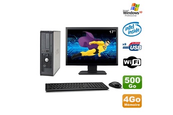 Ensemble Pc Avec Écran Dell Lot Pc Dell 380 Sff E5200 2.5Ghz 4Go Disque 500Go Dvd Wifi Win Xp + Ecran 17"