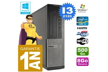 Pc De Bureau Dell Pc Dell 3010 Dt Core I3-2120 Ram 8Go Disque 500 Go Wifi W7