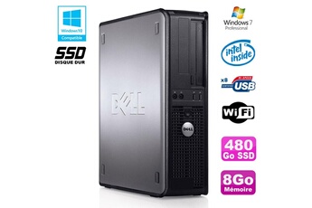 PC De Bureau Dell PC Dell Optiplex 380 Dt Core 2 Duo E7500 2,92Ghz 8Go Ddr3 480Go SSD Win 7 Pro